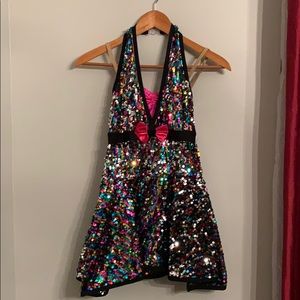 Girls multi-color sequin dance dress/costume